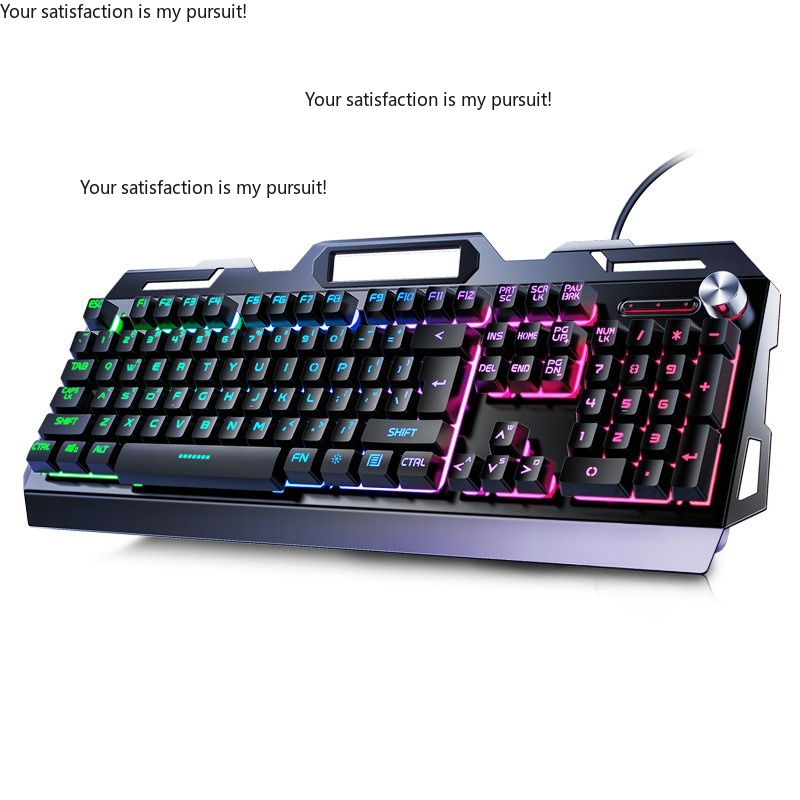 Gaming Keyboard And Mouse Set - เหมาะสำหรับชุดคีย์บอร์ดโลหะแบบสัมผัส Yindiao V2G5 พร้อมเมาส์และหูฟังแบบสามชิ้น, อุปกรณ์เสริมสำหรับเกมมิ่งพีซีแบบมีสาย USB