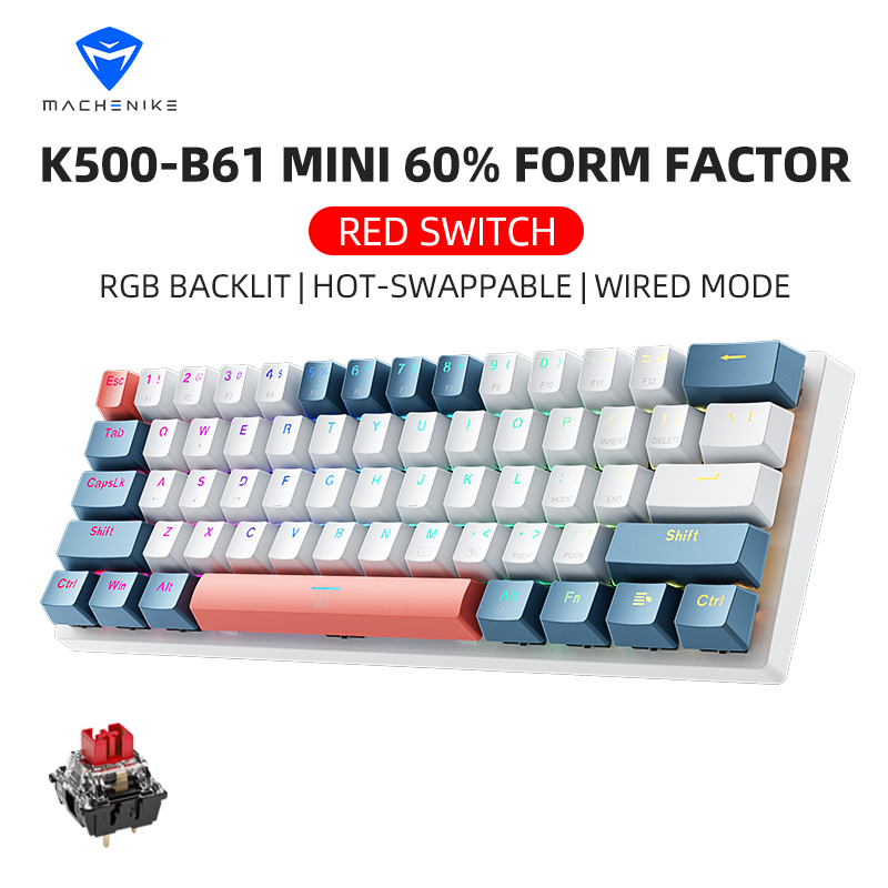 Gaming Keyboard E Yooso - คีย์บอร์ดกลไกขนาดเล็ก Machenike รุ่น K500-B61 ขนาด 60%