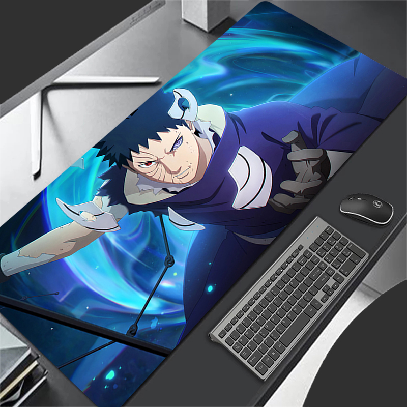 Gaming Keyboard Best - แผ่นรองเมาส์อะนิเมะคาร์เปขนาดใหญ่นารูโตะ โอบิโตะ อุจิวะพีซีเกมเมอร์คอมพิวเตอร์เมาส์แพด วาร์มิโลคีย์บอร์ดอุปกรณ์เสริมสำหรับเล่นเกมแผ่นรองเม้าส์แบบขยาย