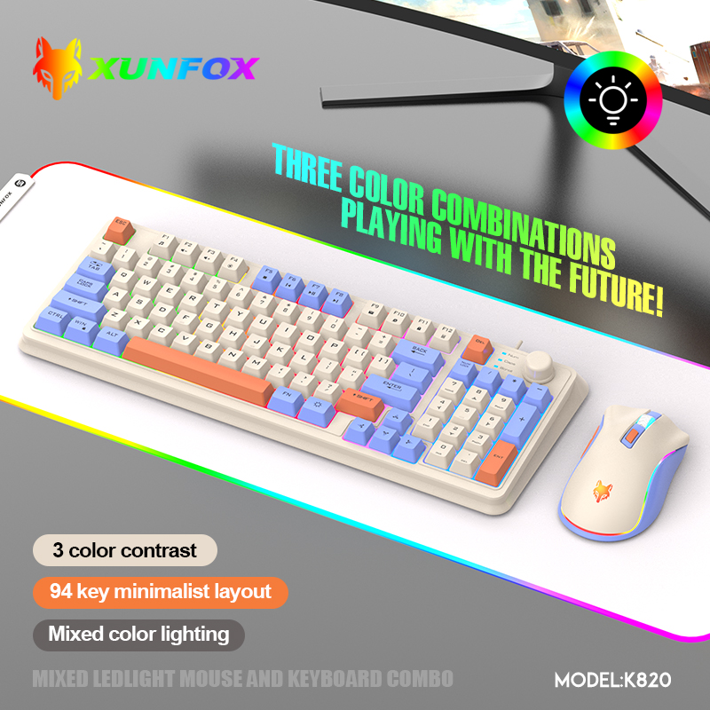 K820 USB เกมคีย์บอร์ดเมาส์ชุด  - Gaming Keyboard And Mouse Set บทวิจารณ์และราคา
