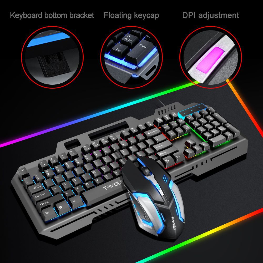 T WOLF TF600 คีย์บอร์ดเกมแบบมี - Gaming Keyboard And Mouse Set บทวิจารณ์และราคา
